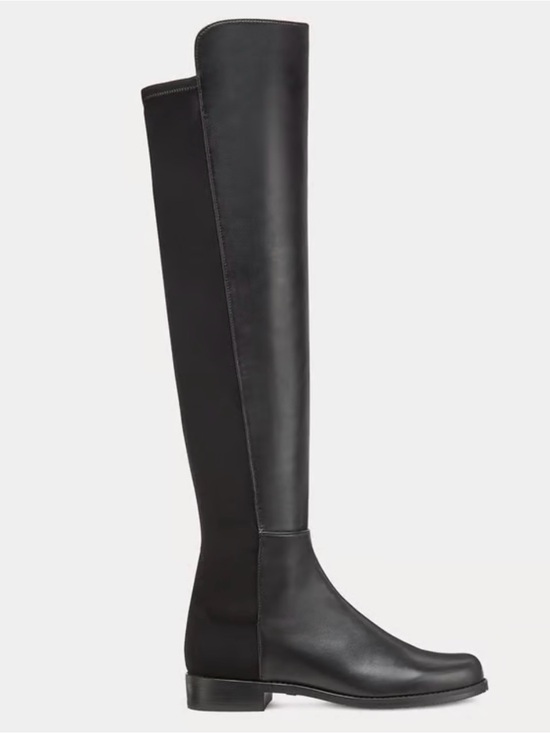 Stuart Weitzman Shoes - Stuart Weitzman 5050 Black Leather Over The Knee Stretch Boots Size 7 W